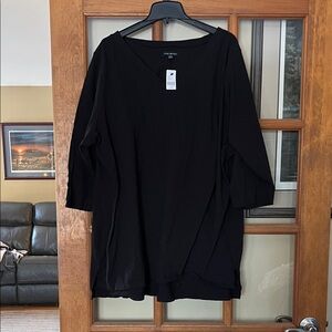 Lane Bryant Black V-Neck Tunic